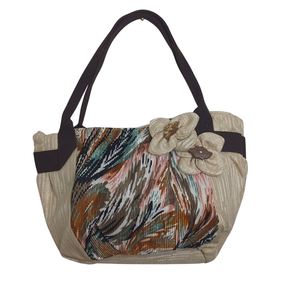 Unique NWT Art to Wear Canvas Handbag Floral Boho Shabby Chic Purse